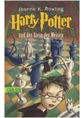 Kniha Harry Potter und der Stein der Weisen z knihovny Jiřího Mahena